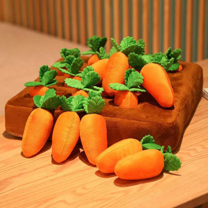 Carrot Farm Interactive Plush Dog Toy