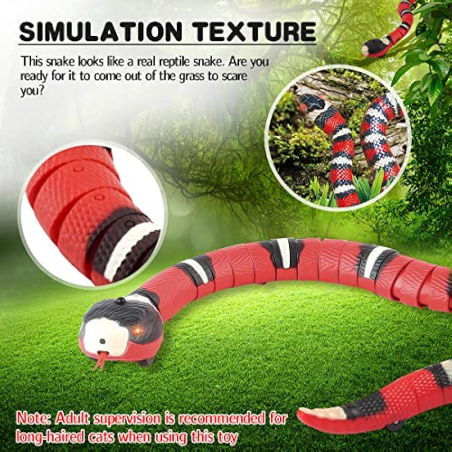 Smart Sensing Snake Cat Toy