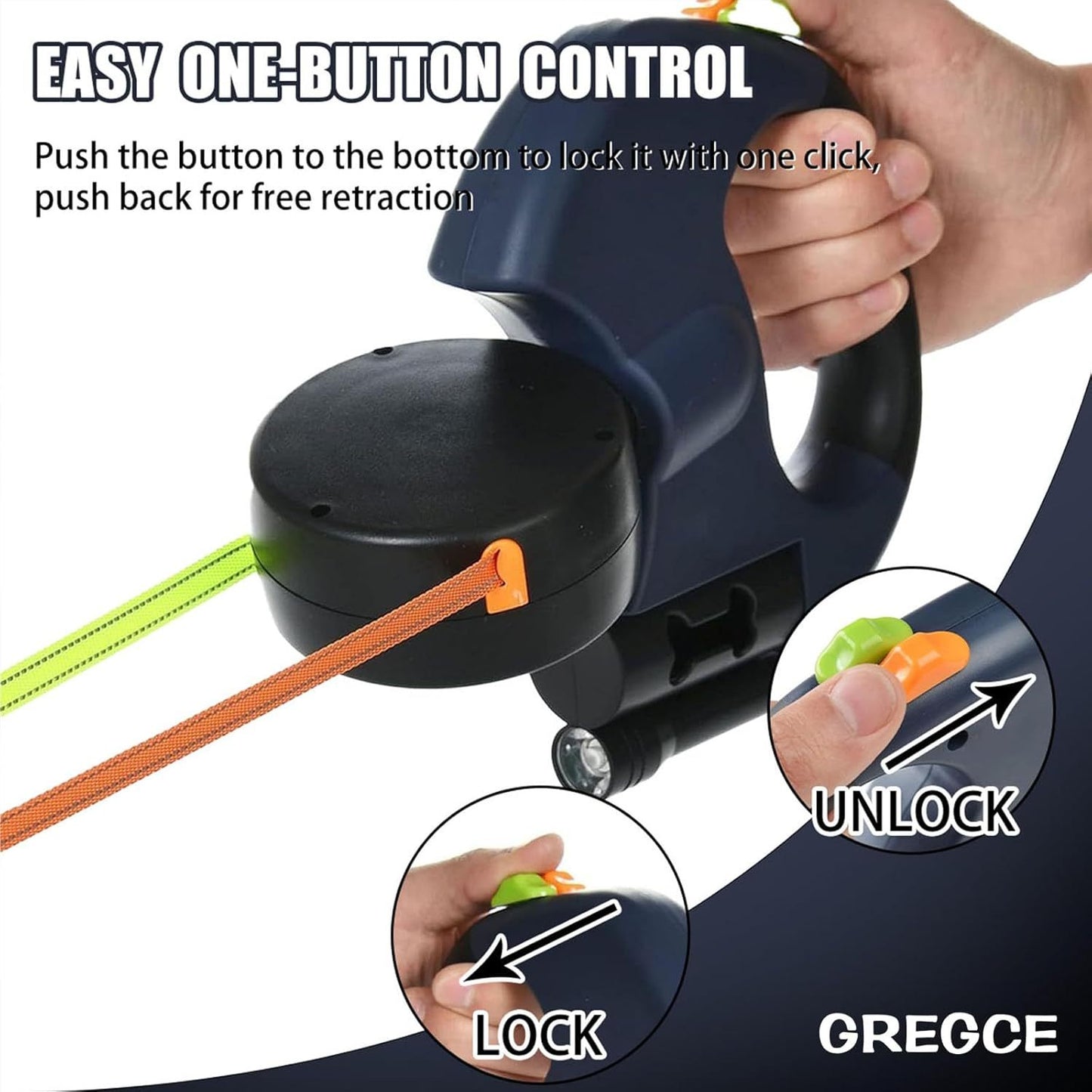 Dual Retractable Dog Leash For Small Dogs- With 360 Tangle-Free